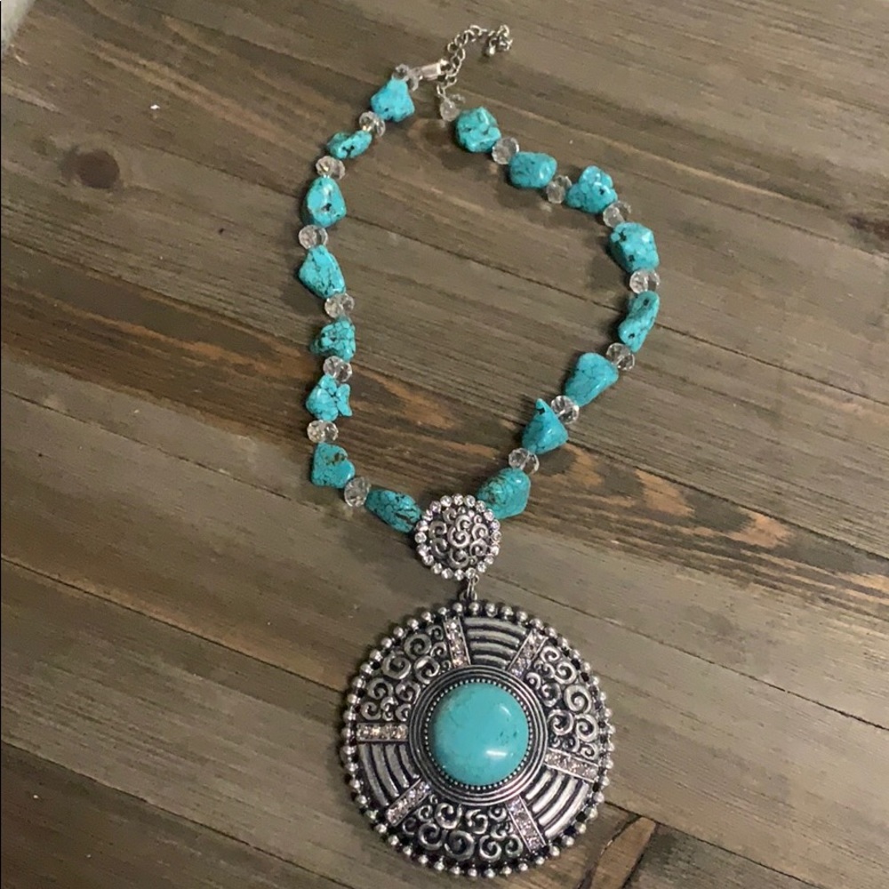 Faux Turquoise Necklace